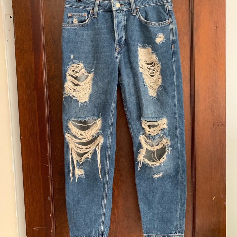 Ripped up jeans!